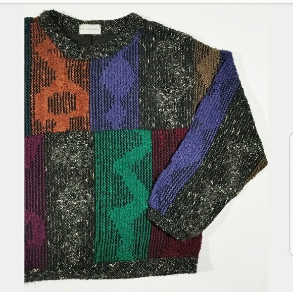 🚫SOLD 🚫 ON MERCARI 80s 90s Abstract Sweater - Picture 4 of 7